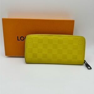 Louis Vuitton Yellow Checkered Wallet